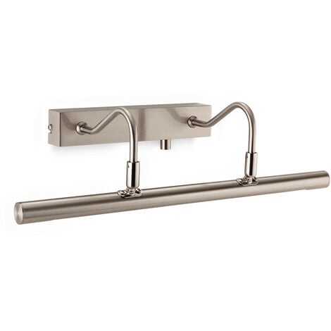 Firstlight - LED 1 Light Picture Wall Light c, w Dimmer Switch Brushed Steel