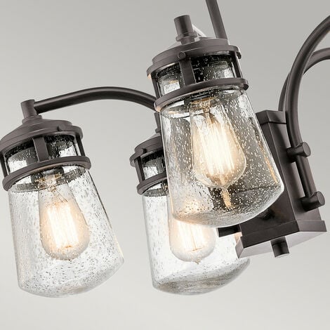 Elstead Lyndon - 5 Light Outdoor Chandelier Pendant Lighting Bronze IP44, E27