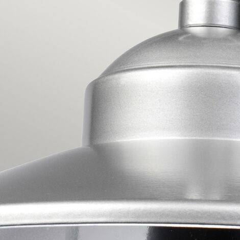 Elstead Klampenborg - 1 Light Outdoor Ceiling Chain Lantern Silver IP44, E27