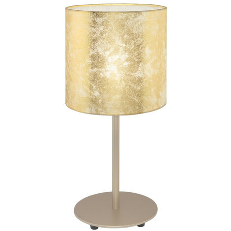 Eglo Viserbella Table Lamp With Round Shade Champagne