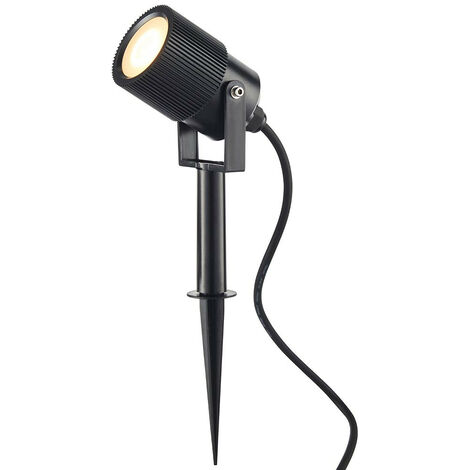 Saxby Triton Outdoor Floor Spike Frosted & Black IP65