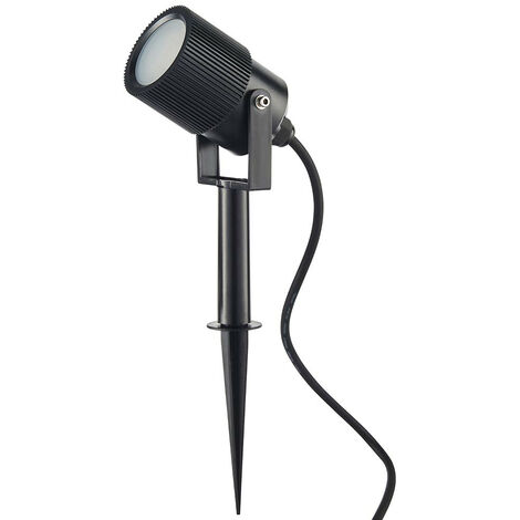Saxby Triton Outdoor Floor Spike Frosted & Black IP65