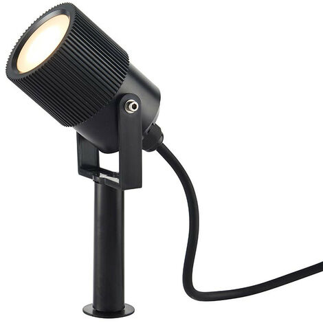 Saxby Triton Outdoor Floor Spike Frosted & Black IP65
