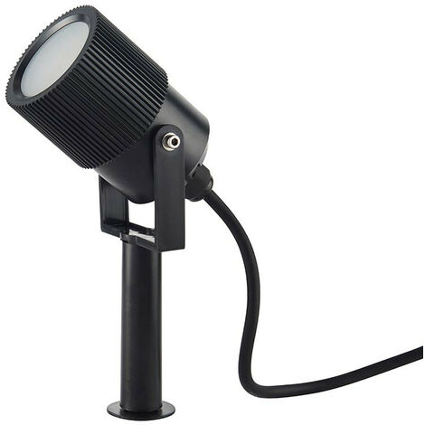 Saxby Triton Outdoor Floor Spike Frosted & Black IP65