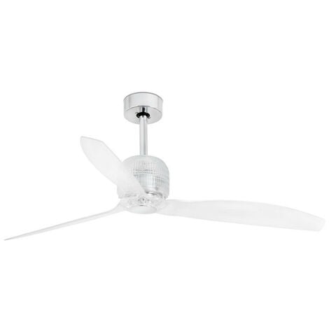 Faro Deco Chrome Ceiling Fan Led With