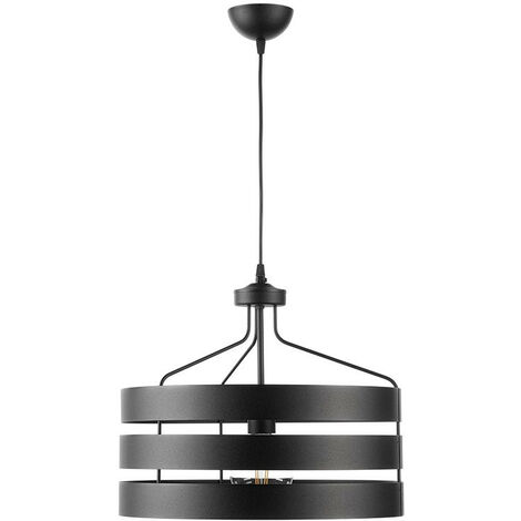 Onli Ulisse Cylindrical Pendant Ceiling Light, Black