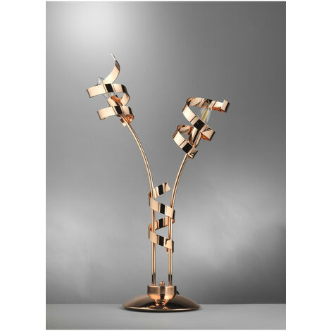 Onli Zoe Ribbon 2 Light Table Lamp, Copper