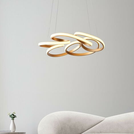 Merano Forlì Single Pendant Ceiling Lamp, Satin Gold Paint, White