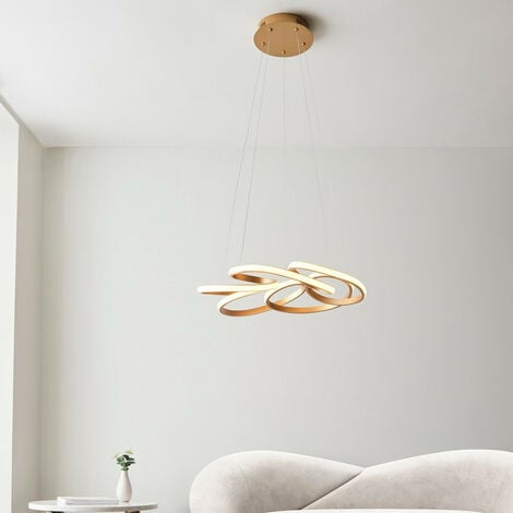 Merano Forlì Single Pendant Ceiling Lamp, Satin Gold Paint, White
