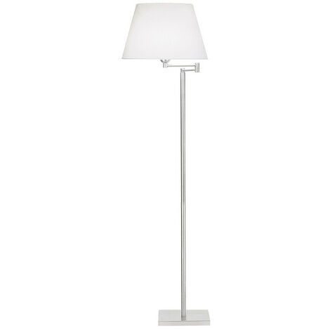 Forlight Dover - Floor Lamp Satin Nickel with Tappered Shade E27 60W