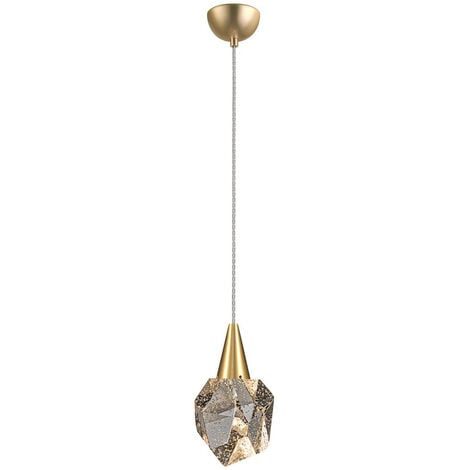 Schuller Aquaria Integrated Led Pendant Ceiling Light Matt Gold, Transparent 3000K 450Lm