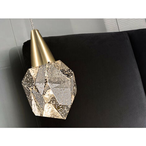 Schuller Aquaria Integrated Led Pendant Ceiling Light Matt Gold, Transparent 3000K 450Lm