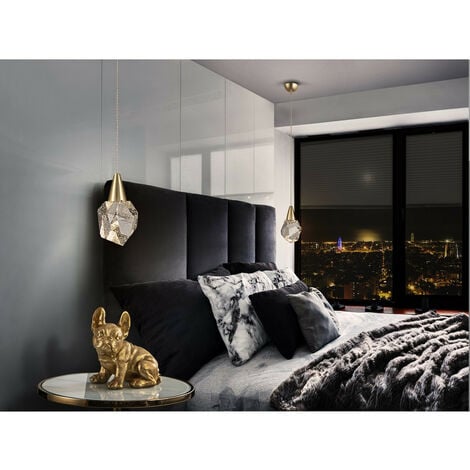 Schuller Aquaria Integrated Led Pendant Ceiling Light Matt Gold, Transparent 3000K 450Lm