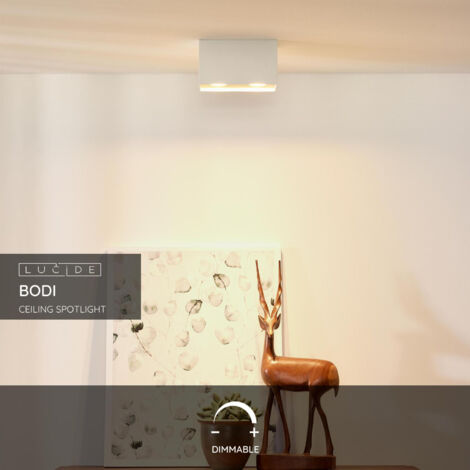 Lucide BODI - Surface Mounted Ceiling Spotlight - 2xGU10 - White