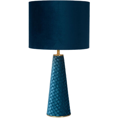 Lucide EXTRAVAGANZA VELVET - Table Lamp - Ø25cm - 1xE27 - Turquoise
