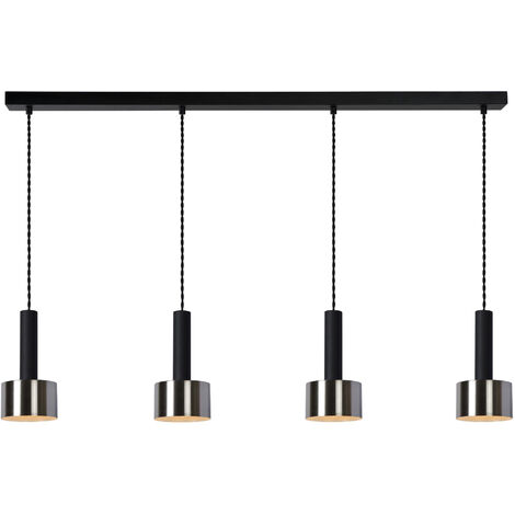 Lucide TEUN - Bar Pendant Light - 4xE27 - Black