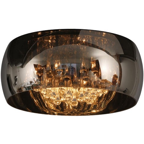 Lucide PEARL - Flush Ceiling Light - Ø50cm - 6xG9 - Chrome