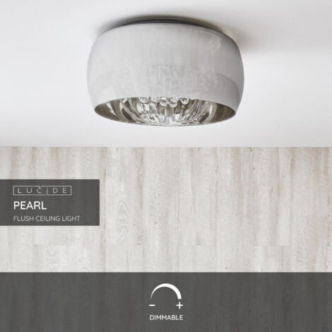 Lucide PEARL - Flush Ceiling Light - Ø50cm - 6xG9 - Chrome