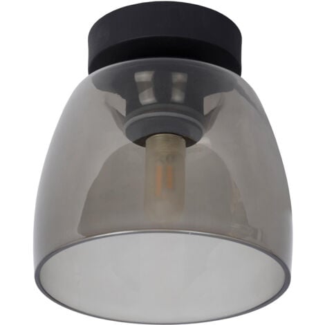 Lucide TYLER - Flush Ceiling Light Bathroom - Ø16,1cm - 1xG9 - IP44 - Black