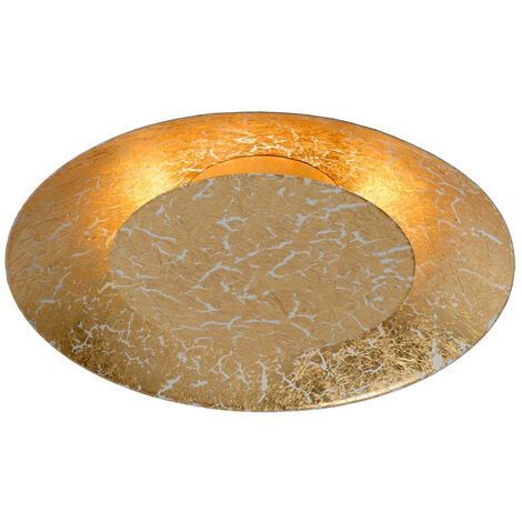Lucide FOSKAL - Flush Ceiling Light - Ø21.5cm- LED - 1x6W 2700K - Brass