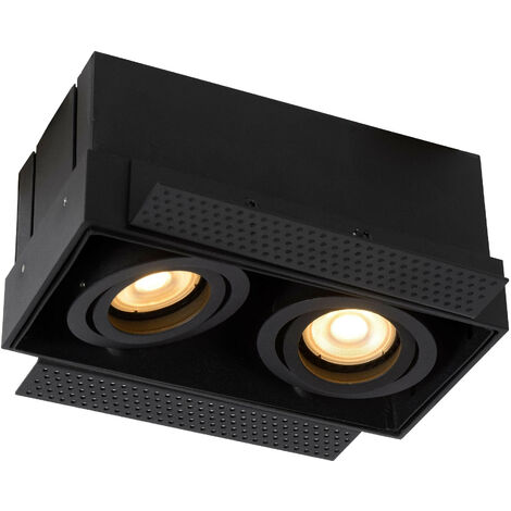 Lucide TRIMLESS - Twin Recessed Downlight - 2xGU10 - Black