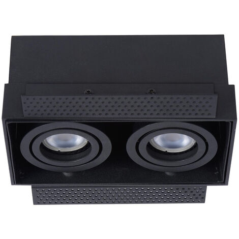 Lucide TRIMLESS - Twin Recessed Downlight - 2xGU10 - Black