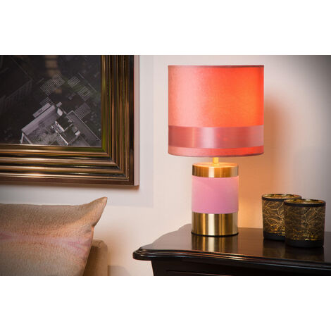 Lucide EXTRAVAGANZA FRIZZLE - Table Lamp - Ø18cm - 1xE14 - Pink