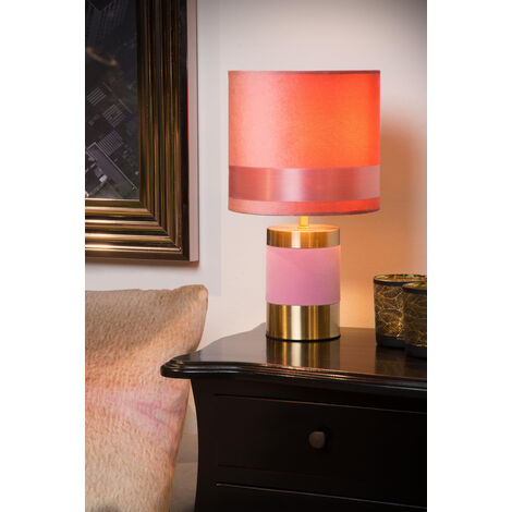 Lucide EXTRAVAGANZA FRIZZLE - Table Lamp - Ø18cm - 1xE14 - Pink