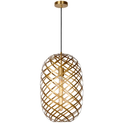 Lucide WOLFRAM - Pendant Light - Ø32cm - 1xE27 - Matt Gold, Brass