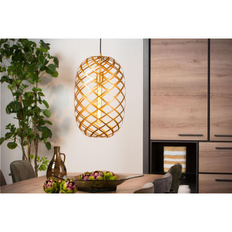 Lucide WOLFRAM - Pendant Light - Ø32cm - 1xE27 - Matt Gold, Brass