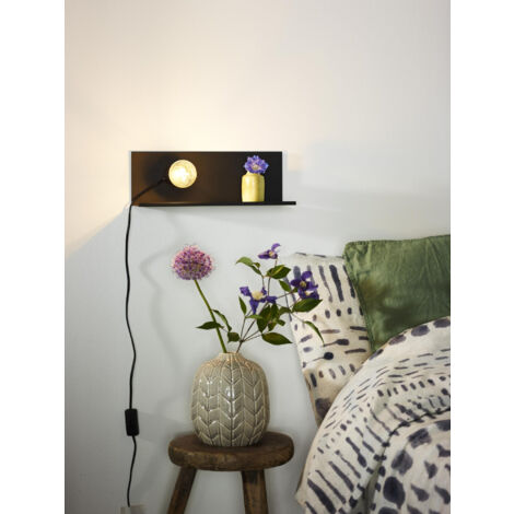 Lucide SEBO - Bedside Lamp - 1xE27 - Black