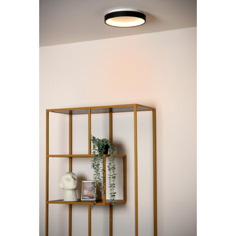 Lucide VIDAL - Flush Ceiling Light - Ø28cm - LED Dim. - 1x20W 2700K - Black