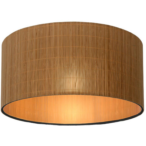 Lucide MAGIUS - Flush Ceiling Light - Ø42cm - 1xE27 - Light Wood