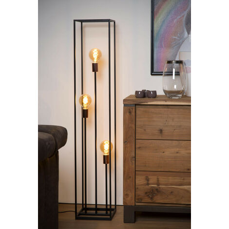 Lucide ARTHUR - Floor Lamp - 3xE27 - Black