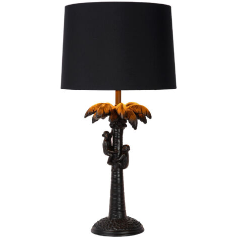 Lucide EXTRAVAGANZA COCONUT - Table Lamp - Ø30.5cm- 1xE27 - Black