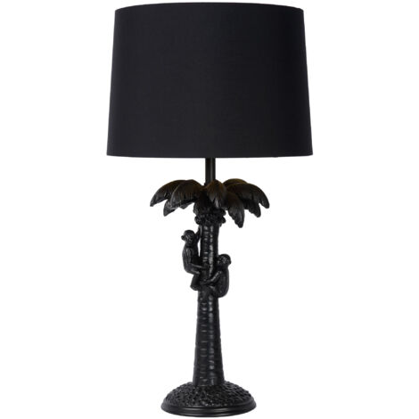 Lucide EXTRAVAGANZA COCONUT - Table Lamp - Ø30.5cm- 1xE27 - Black
