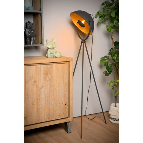 Lucide ALVARO - Tripod Floor Lamp - 1xE27 - Black