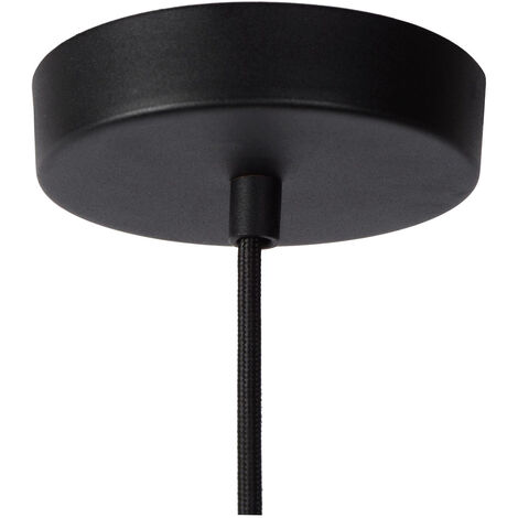 Lucide LIONEL - Pendant Light - Ø6.5cm- 1xE27 - Black