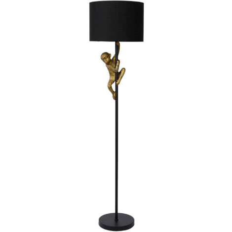 Lucide EXTRAVAGANZA CHIMP - Floor Lamp - Ø35cm - 1xE27 - Black