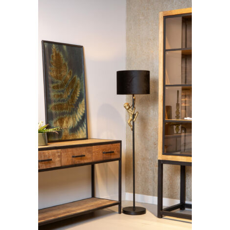 Lucide EXTRAVAGANZA CHIMP - Floor Lamp - Ø35cm - 1xE27 - Black