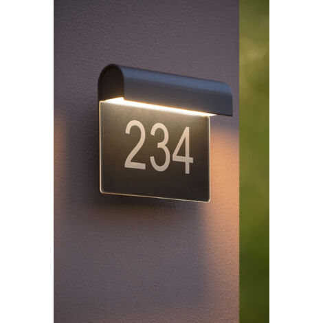 Lucide THESI LED - Wall Light Outdoor - LED - 1x6W 3000K - IP54 - Black