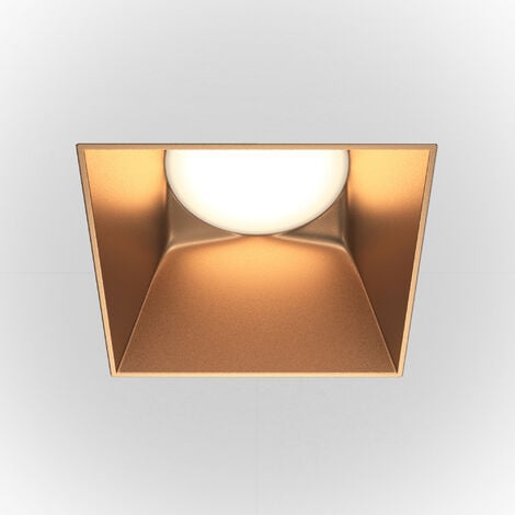 Maytoni Maytoni Share Square Recessed Downlight Matt Gold GU10