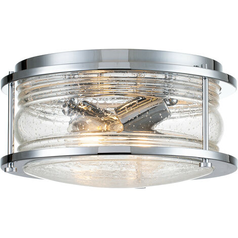 Quintiesse Kichler Ashland Bay Bathroom Ceiling Light Polished Chrome, IP44