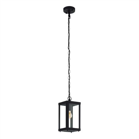 Eglo Alamonte 1 - 1 Light Outdoor Pendant Lantern Black IP44, E27