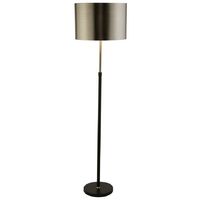 Searchlight - Floor Lamp Black, Chrome with Brushed Black Chrome Shade