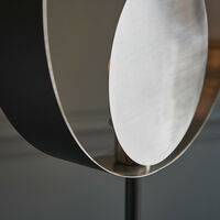 Complete Floor Lamp Brushed Nickel Plate, Matt Black