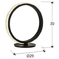 Schuller Ring Modern Designer LED Dimmable Ring Tbale Lamp Matt Black