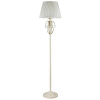 Brionia Floor Lamp Beige with Pleated Satin Lampshade, 1 Light, E14