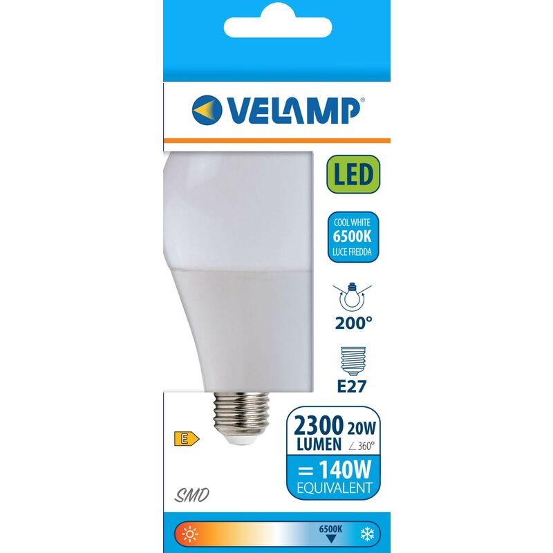 Lampadina SMD LED, Goccia A65, 20W/2300lm, base E27, 6500K