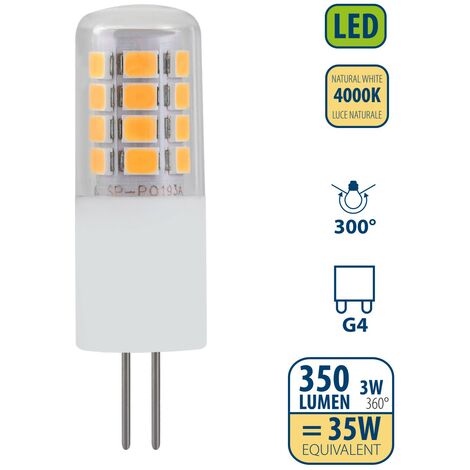 Lampadina SMD LED, Capsula G4, 3W/350lm, base G4, 4000K